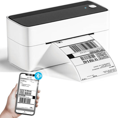 Wuduguer Shipping Label Printer - 241BT 4X6 Wireless Thermal Label Printer, Bluetooth Thermal Label Printers for Small Business, Compatible with Iphone, Android, Amazon, Shopify, Ups（Black）