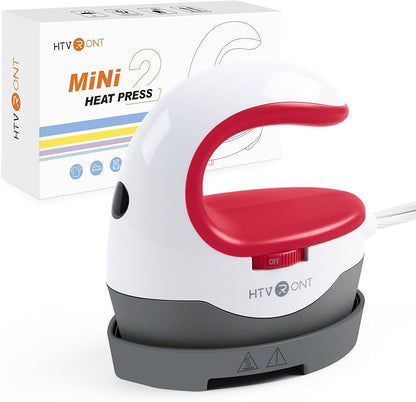 HTVRONT Heat Press H1 Mini Heat Press Machine, Small Heat Press Portable Iron Press Machine for T Shirts, Hats, Heating Transfer Projects