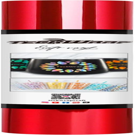 Chrome Red Vinyl Adhesive Red Chrome Vinyl Permanent Vinyl for Cricut Machine 1Ftx5Ft