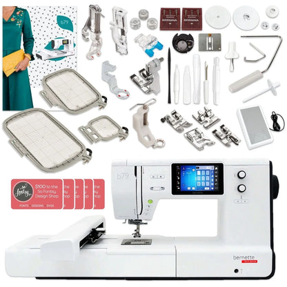 Bernette B79 Sewing & Embroidery Machine with Silhouette Cameo 5 Alpha