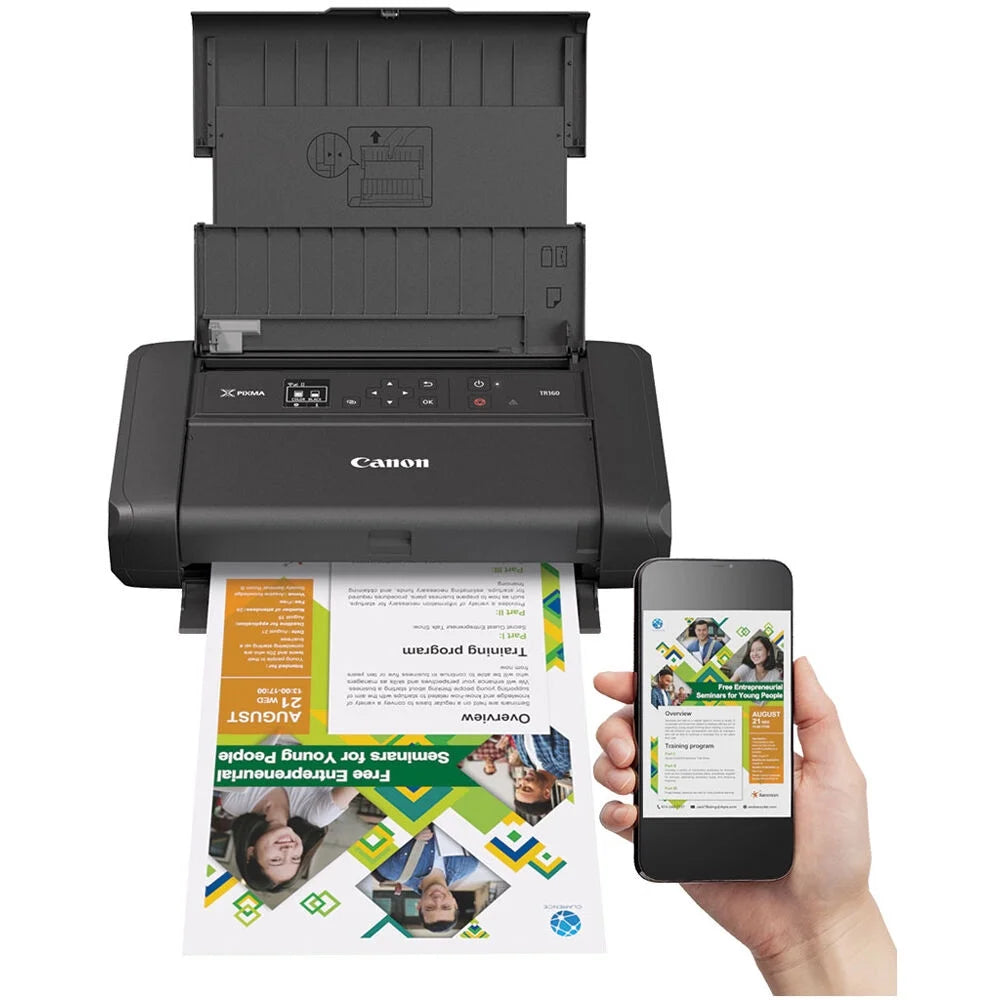 Canon PIXMA TR160 Portable Wireless Inkjet Color Printer, Black