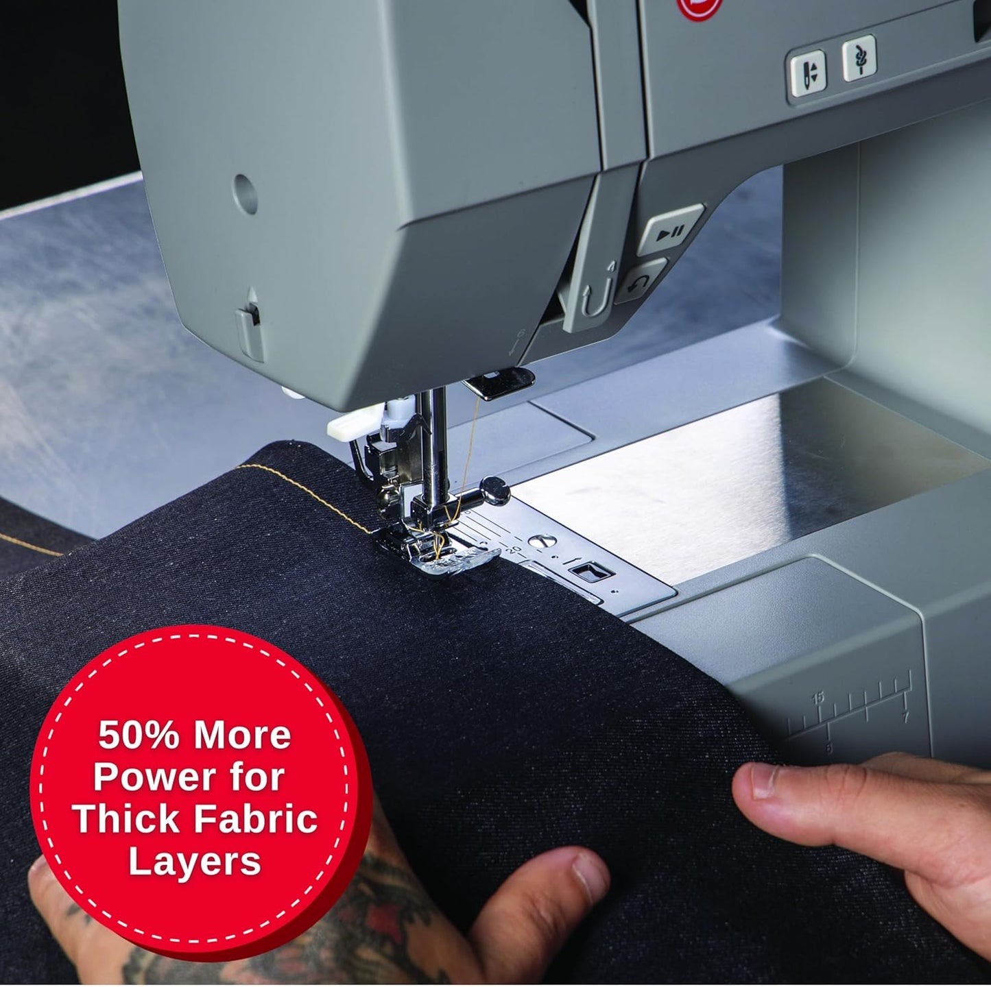 SINGER Heavy Duty 6800C Computerized Sewing Machine with Accessory Kit | Strong Motor with Enhanced Piercing Power, 586 Stitch Applications, LCD Screen, Full Metal Frame & 1-Step Buttonhole