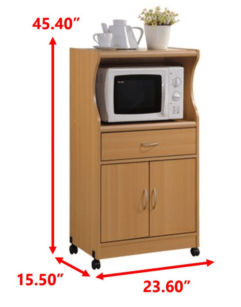 Microwave Kitchen Cart, Beech