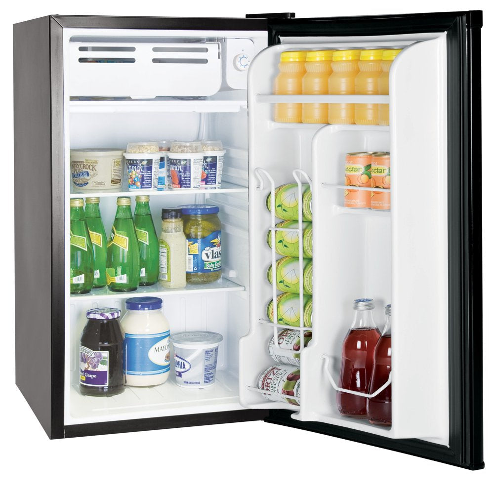 3.2 Cu Ft Retro Dry Erase Compact Fridge, (EFR331-BLACK), Black