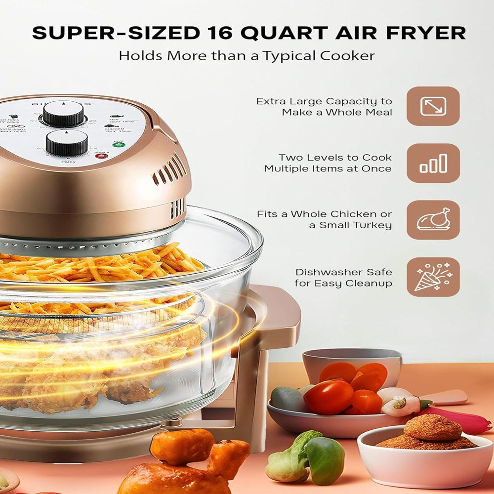 As Seen on TV  16 Quart Oil-Less Air Fryer and Convection Oven, Copper