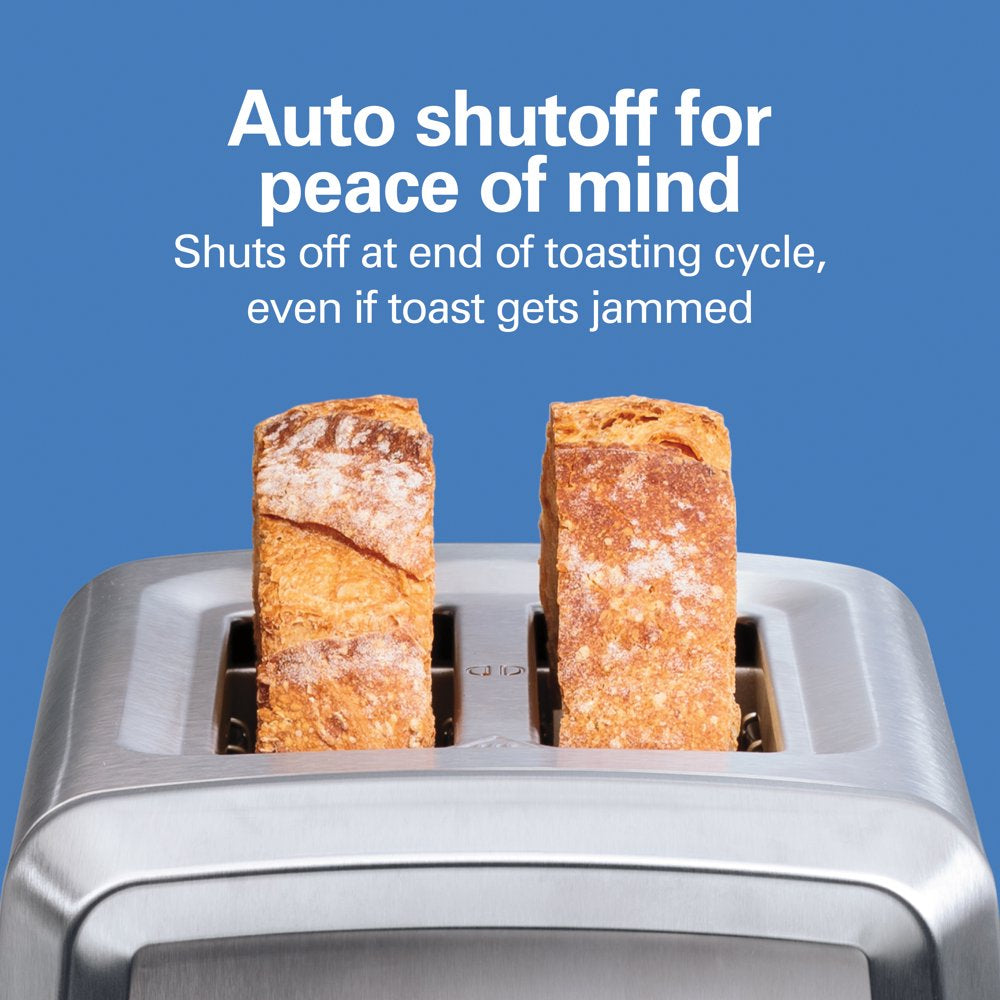 2 Slice Toaster, Extra-Wide Slots, Bagel Setting, Toast Boost, Slide-Out Crumb Tray, Auto-Shutoff & Cancel Button, Defrost Function, Stainless Steel 22794