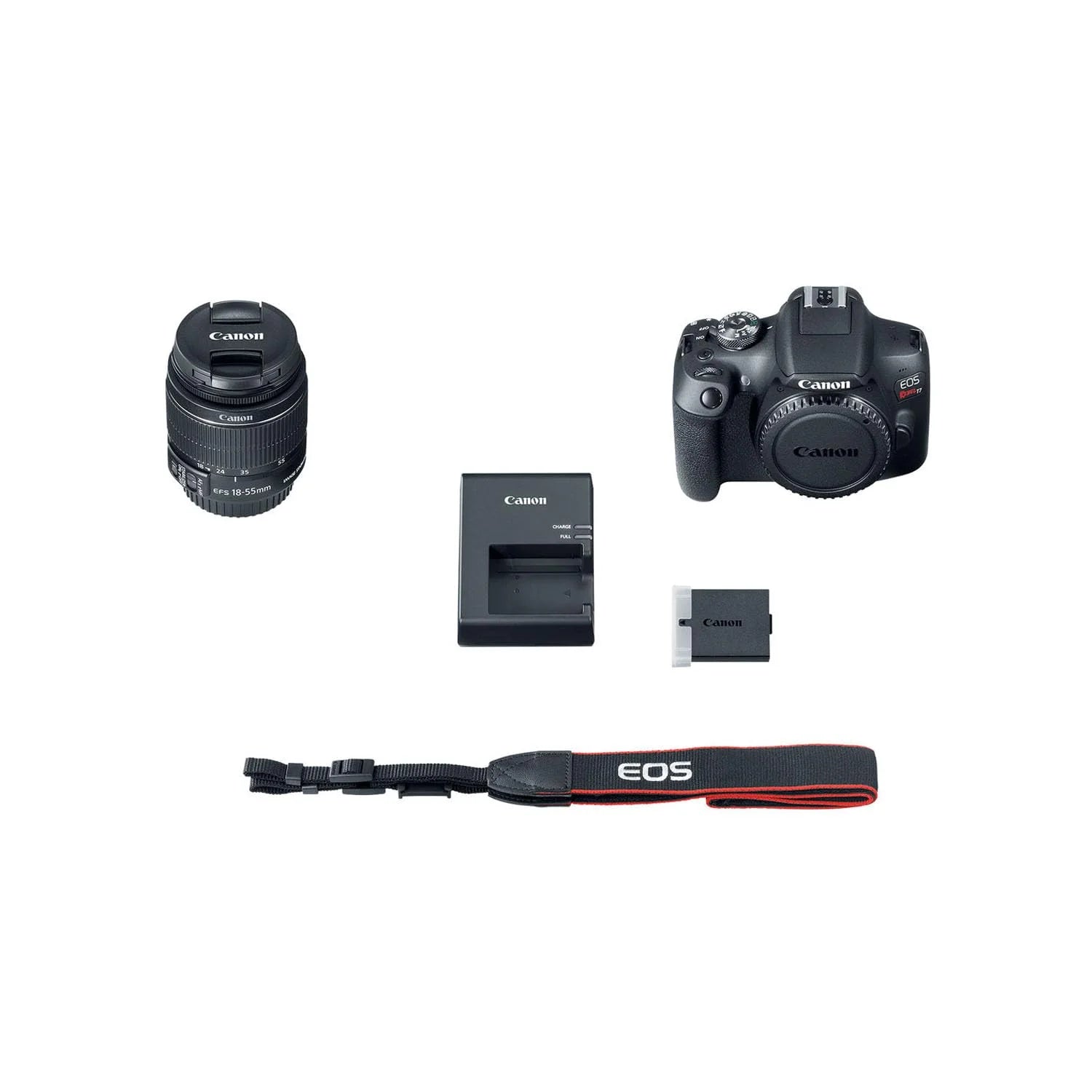 Canon EOS Rebel T7 / EOS 2000D 24MP DSLR Camera W/Ef-S 18-55Mm F/3.5-5.6 Is II Lens + LED Light + 64GB Memory + Filters + Case + Tripod + Grips + Hood, and More (24Pc Bundle) (International Version)
