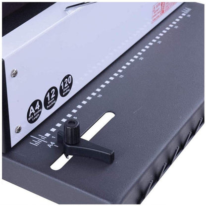 34Holes Punching Binding Machine All Steel Metal Spiral Coil Binder Puncher #026721