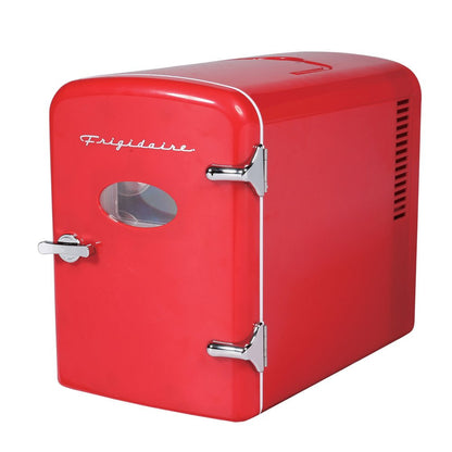 Portable Retro Extra Large 9-Can Capacity Mini Cooler, EFMIS175, Red