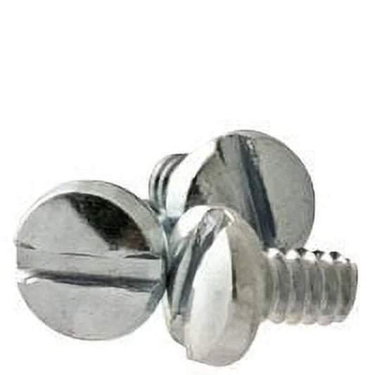 X 1 1/4" Machine Screw Binder Undercut Slotted COARSE ZINC CR+3, Full Thread,Size: ,Length: 1-1/4",Head: Binding Undercut,Drive: Slotted,Steel,Zinc,Thread: (Inch) (Quantity: 100)