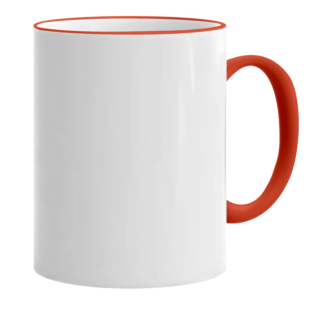 HPN ORCA Premium 11 Oz. Color Rim + Handle Sublimation Ceramic Mug - 36 per Case