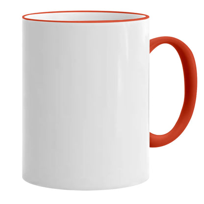 HPN ORCA Premium 11 Oz. Color Rim + Handle Sublimation Ceramic Mug - 36 per Case