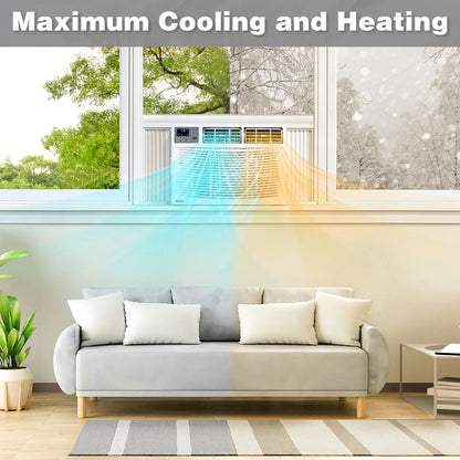 18000 BTU Window Air Conditioner with Heat, Window AC Unit & Heater Combo with APP & Voice Smart Control, Timer Function & Easy Installation Kit, Work with Alexa/Google Assistant, 208/230V