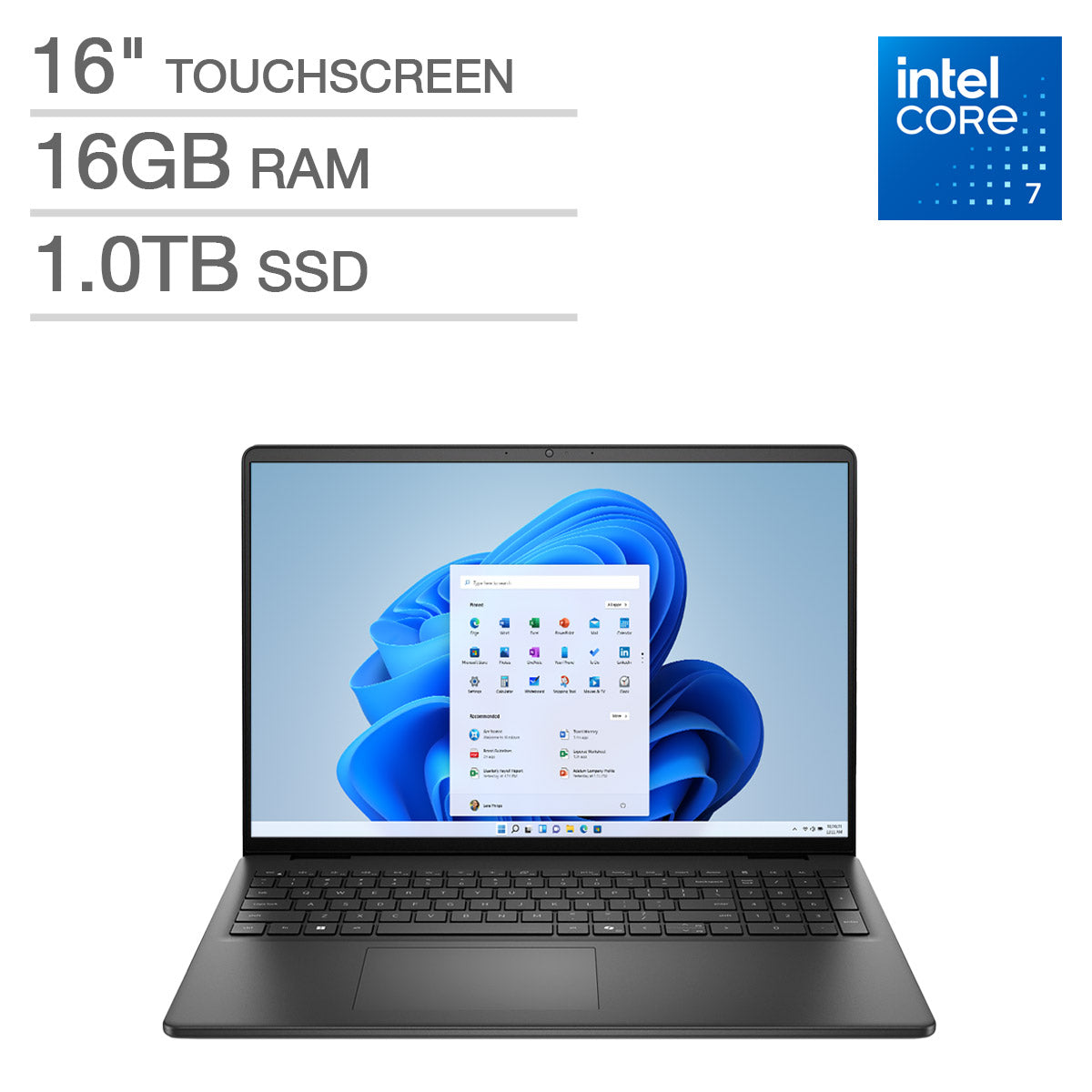 Dell 16" Touchscreen Laptop - Intel Core 7 150U - 1920 X 1200 - 16GB RAM - 1TB SSD - Windows 11