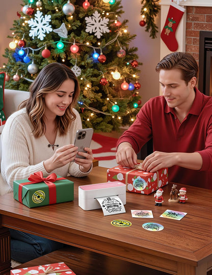 Phomemo Bluetooth Thermal Label Printer, 241BT 4X6 Wireless Shipping Label Printer for Small Business, Pink Labels Printers for Shipping Package, Compatible with Iphone, Android, Shopify, Amazon, USPS