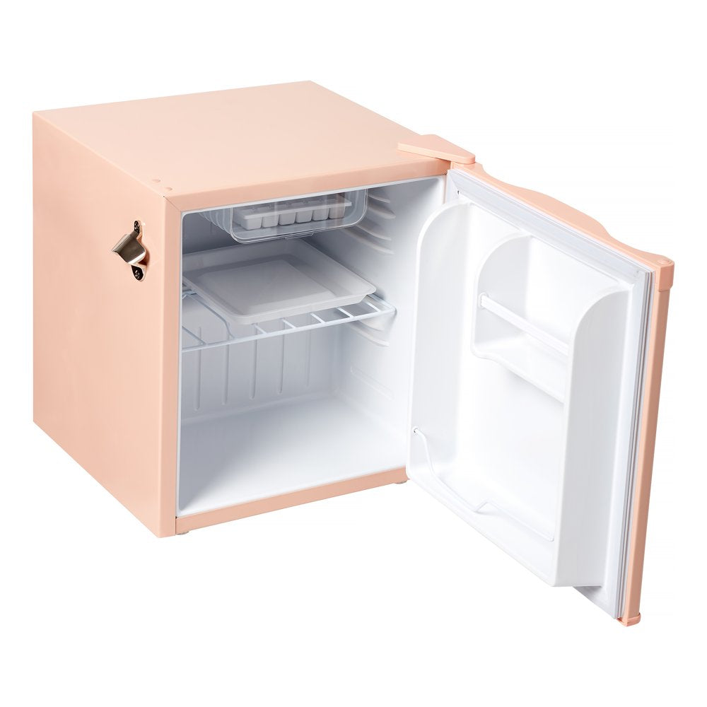 1.6 Cu Ft. Retro Compact Refrigerator with Side Bottle Opener, Coral