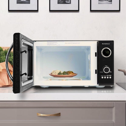 0.9 Cu. Ft. 800-Watt Retro Microwave Oven, Black