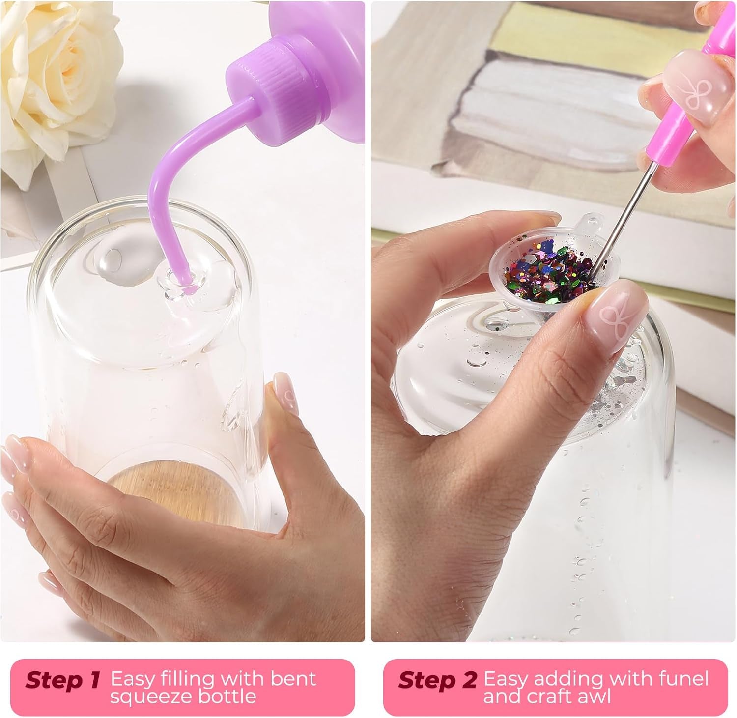 Snow Globe Tumbler Supplies, Snowglobe Tumbler Supplies Kit for DIY Glitter Snow Globe Tumbler Craft