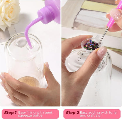 Snow Globe Tumbler Supplies, Snowglobe Tumbler Supplies Kit for DIY Glitter Snow Globe Tumbler Craft
