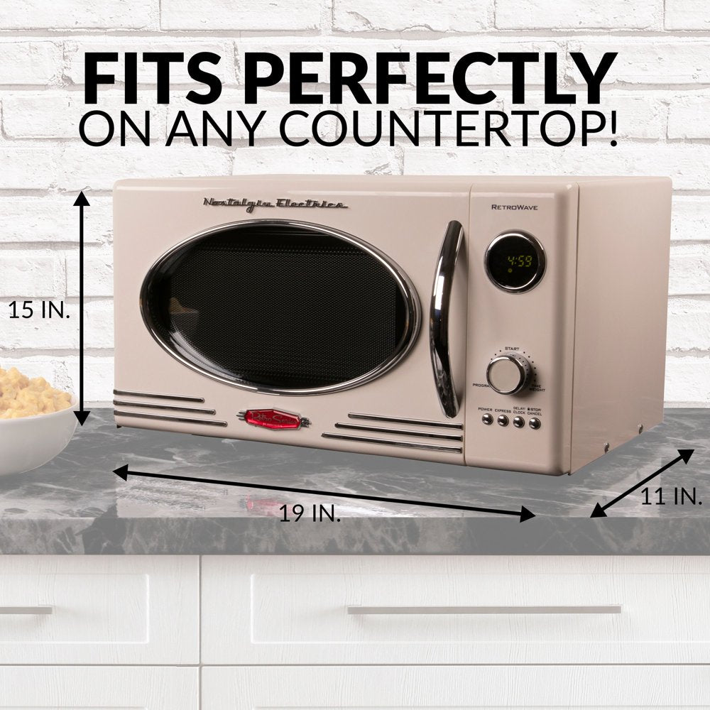 0.9 Cu. Ft. 800-Watt Countertop Microwave Oven, Ivory