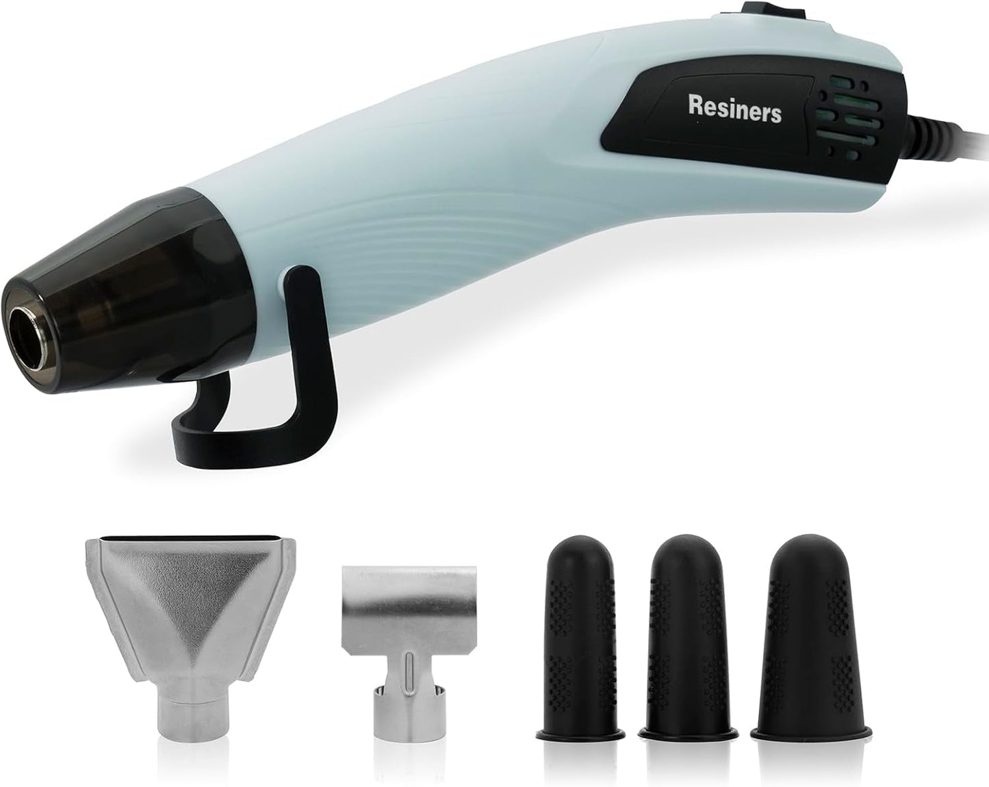 Heat Gun for Resin, 350W Fast Heating Dual Temp Heat Gun (482°F~662°F) with 3 Nozzles & 3 Silicone Covers, 4.9Ft Long Heat Gun for Bubble Remove,Vinyl Shrink Wrap,Candle Making,Epoxy Resin