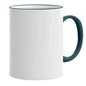 HPN ORCA Premium 11 Oz. Color Rim + Handle Sublimation Ceramic Mug - 36 per Case