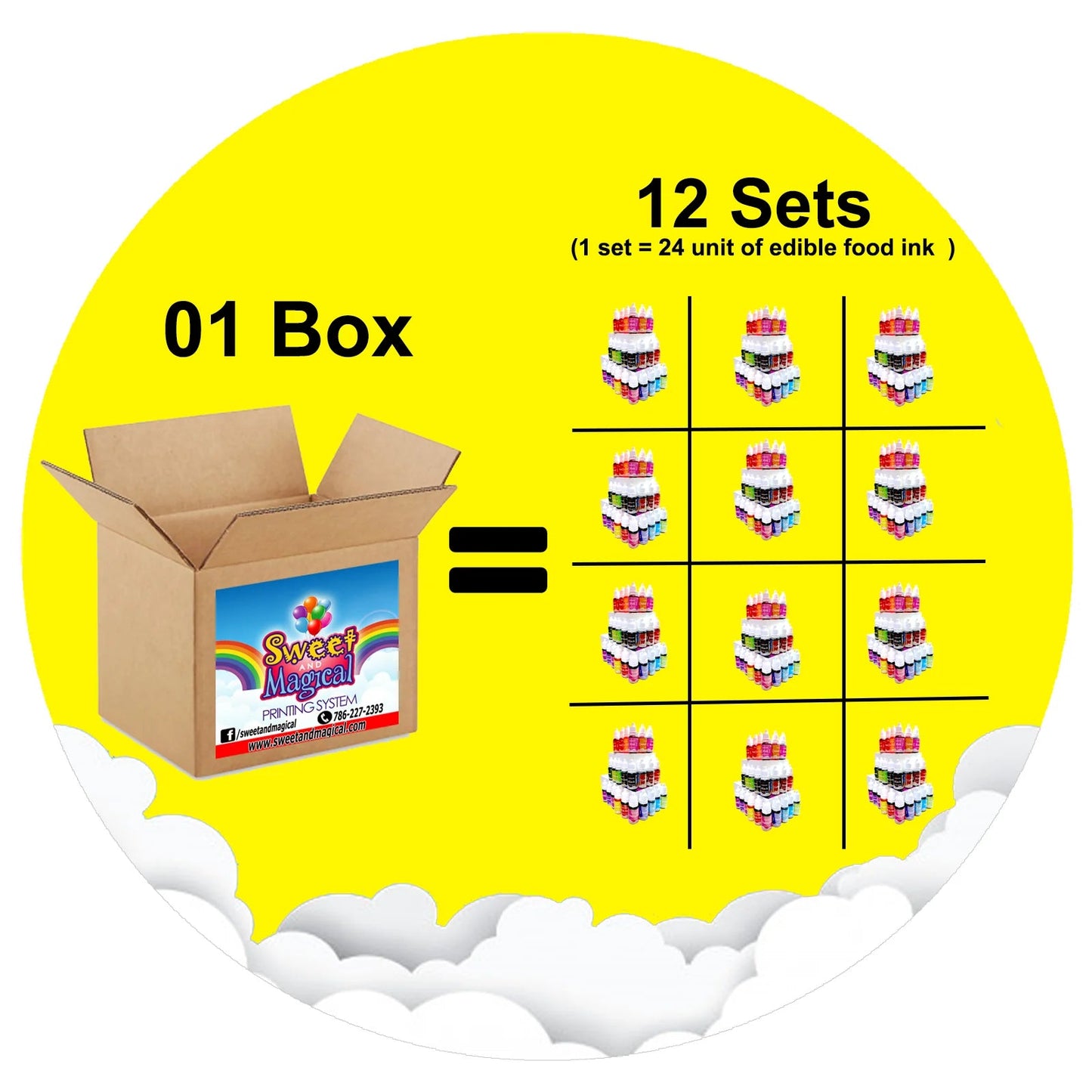 Airbrush Food Colors - Box of 12 Sets