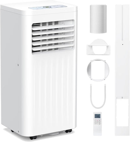 Portable Air Conditioners,8000 BTU,4 in 1 Portable AC Unit with Window Kits, Fan & Dehumidifier Modes,Cools up to 350 Sq.Ft,Led Display/Remote Control,24H Timer for Living Room,Bedroom