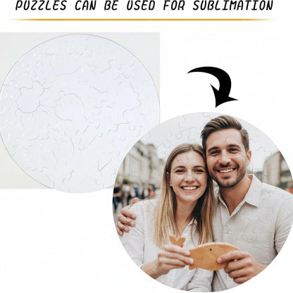 10 Sets round Sublimation Puzzle Blanks