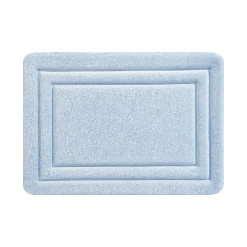 2 Piece Blue Memory Foam Bath Rug Set, Available in Multiple Colors