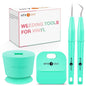 HTVRONT 4Pcs Vinyl Weeding Tools Set for Vinyl, with Hook Weeder,Piecing Tool Vinyl,Weeding Scrap Collector,Scraper