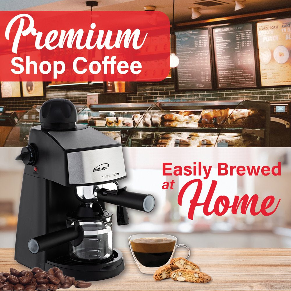 GA-125 20 Oz New Espresso and Cappuccino Maker, Black