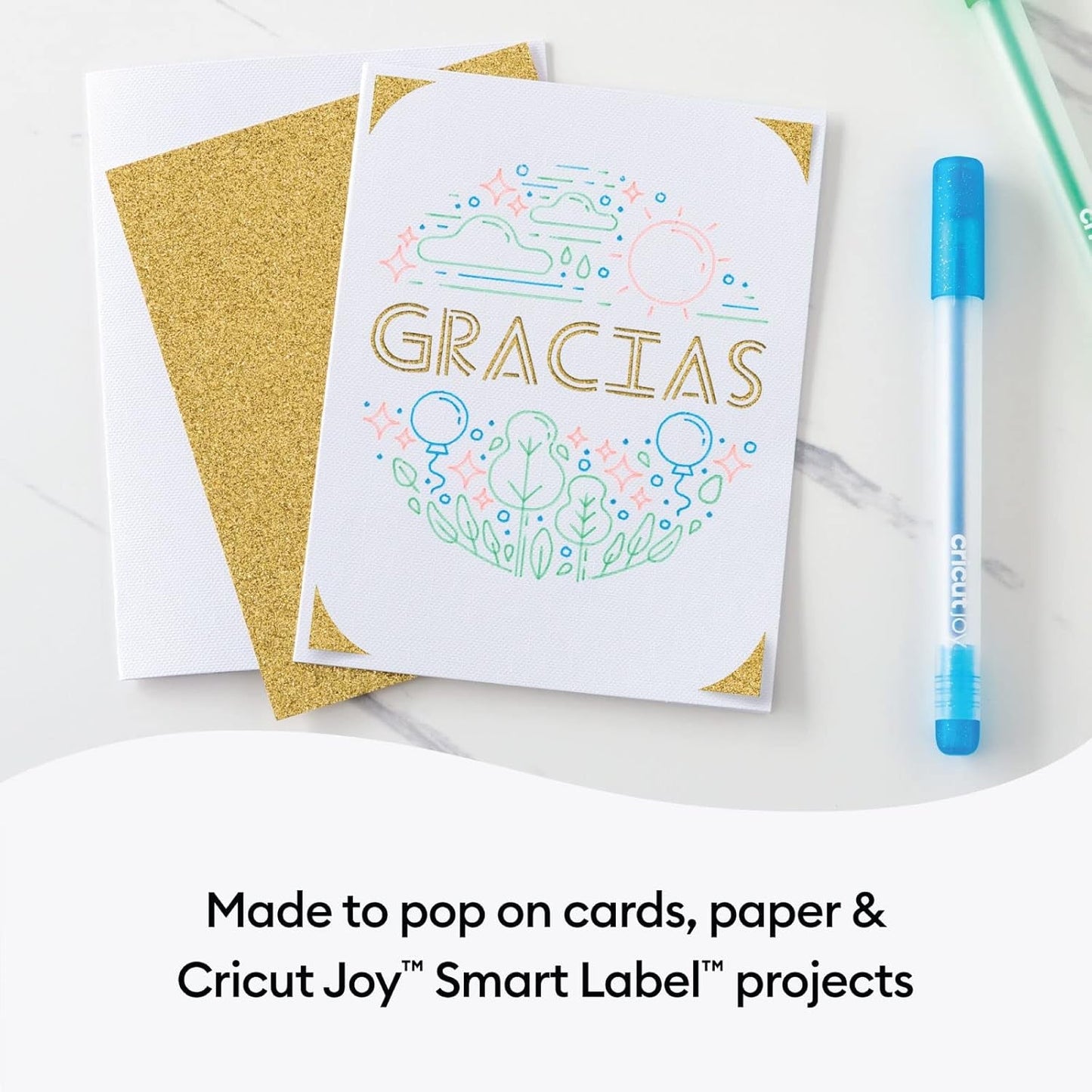 Cricut Joy Glitter Gel Pens 0.8 Mm, Rainbow (10 Ct)