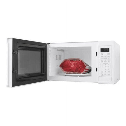 GE® 0.9 Cubic Foot Capacity Countertop Microwave Oven, White, JES1095DMWW