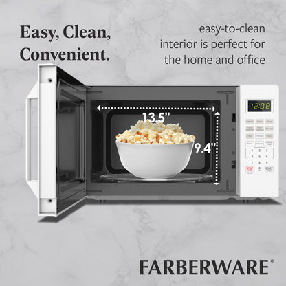 1.1 Cu. Ft. 1000-Watt Compact Microwave Oven, White