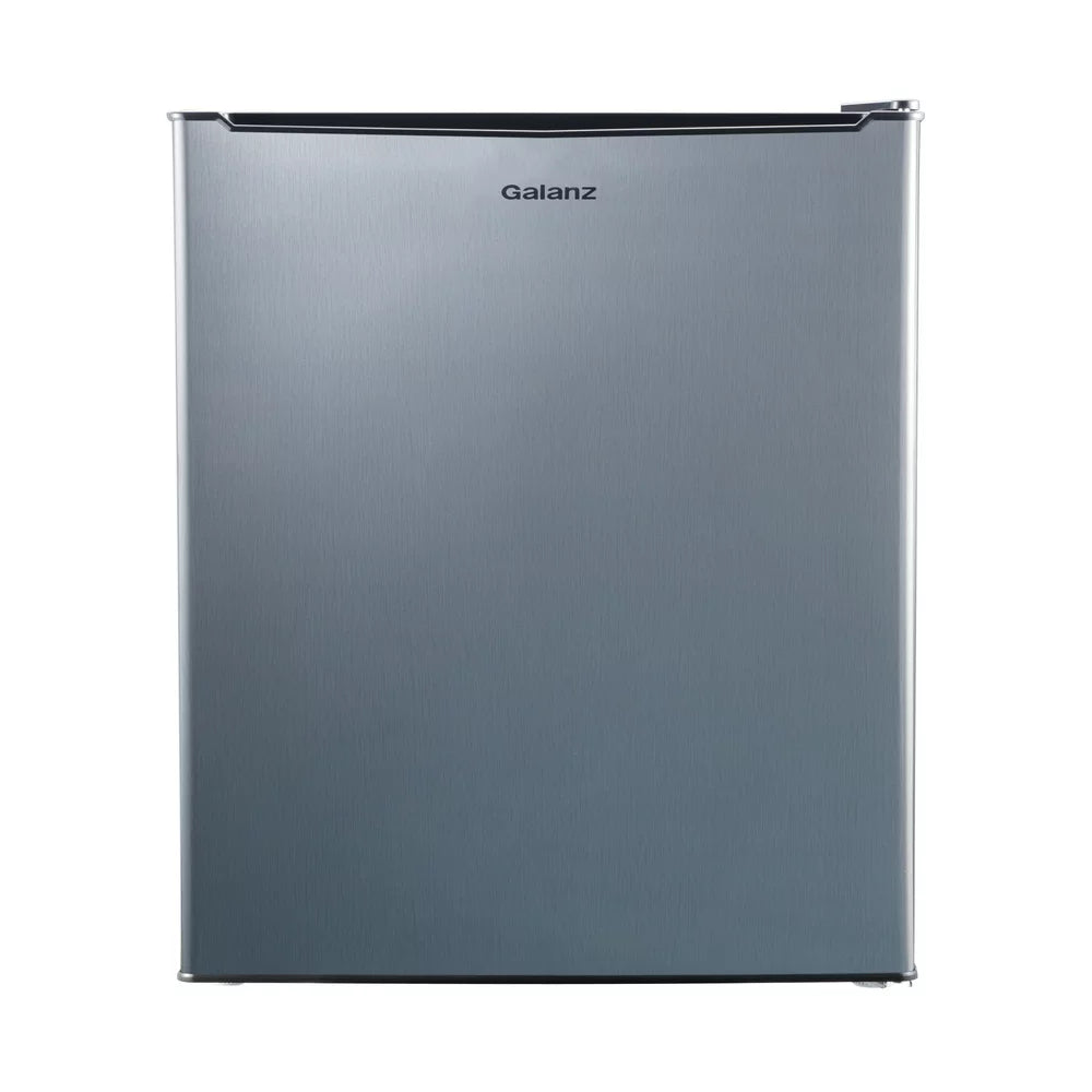 3.3 Cu Ft One Door Mini Fridge, Estar, Stainless Steel Look
