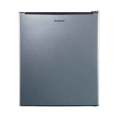 3.3 Cu Ft One Door Mini Fridge, Estar, Stainless Steel Look