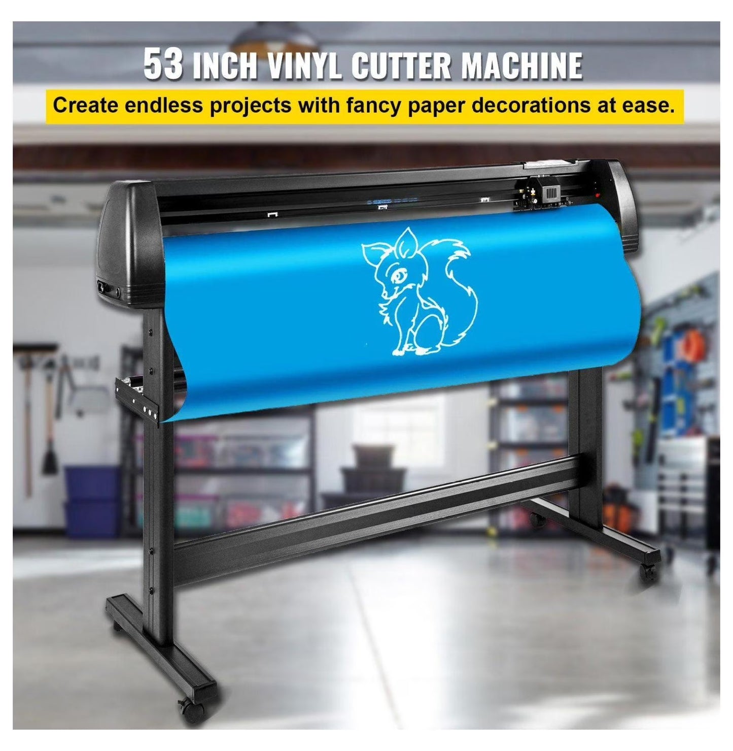 53 Inch Vinyl Cutter Machine, 1350Mm Plotter Cutter with LCD Display & Signmaster Software, PC ONLY - Sign Making Machine with Stand