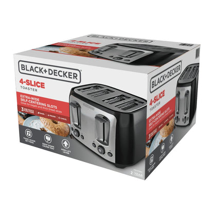 4-Slice Toaster with Extra-Wide Slots, Black/Silver, TR1478BD