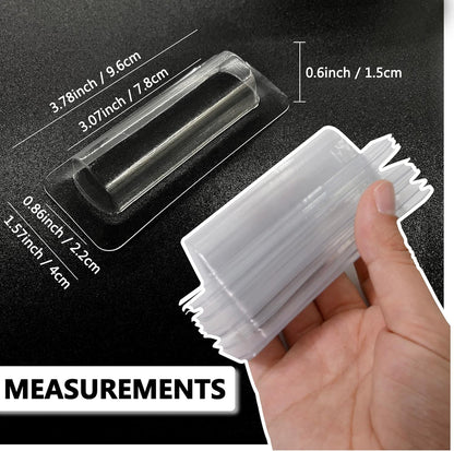 UPTTHOW Clear Plastic Dome Lip Balm Money Holder Craft Waterproof Rectangle Chapstick Money Cash Pounches Gift with Adhesive Back Card Making-20Packs