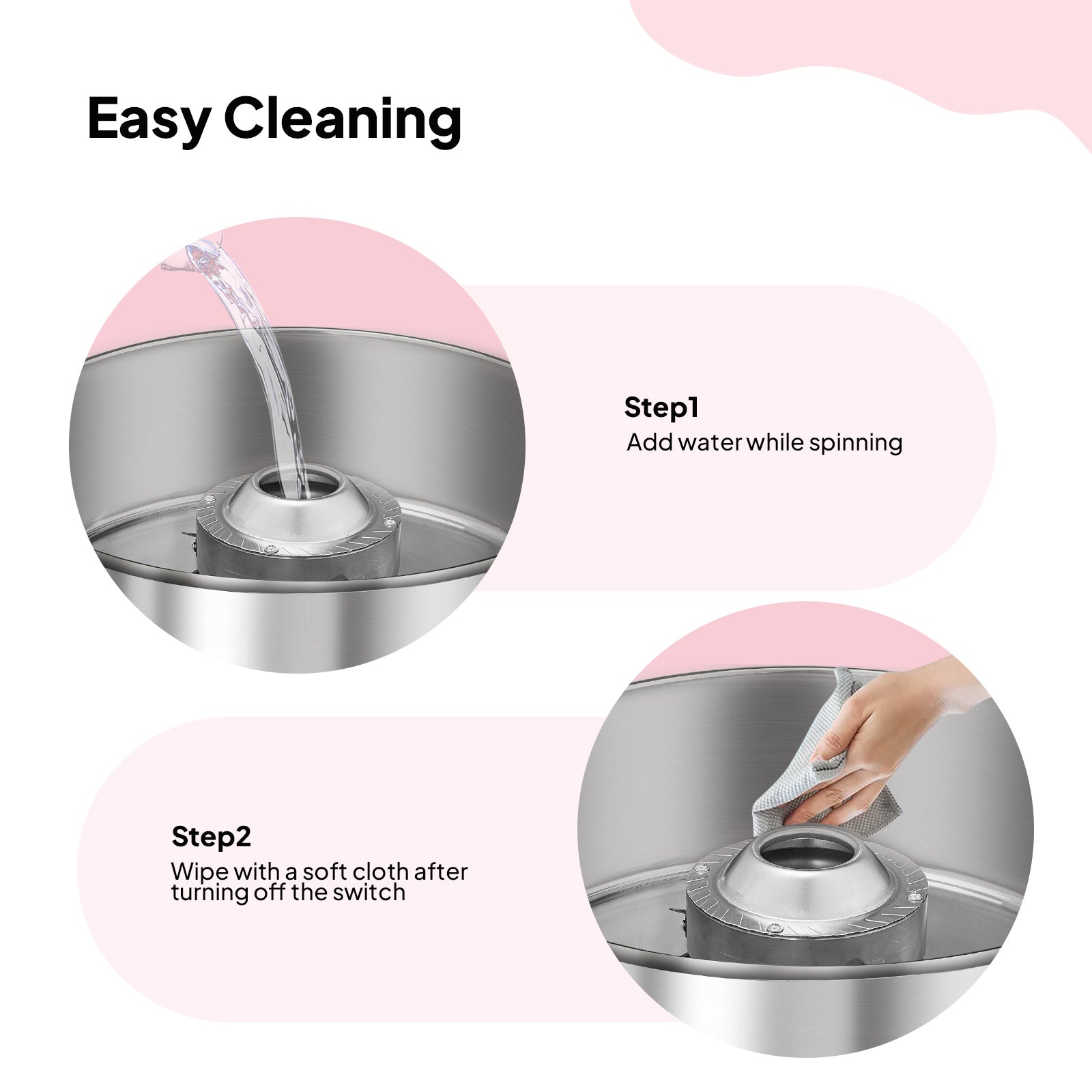 15" Cotton Candy Machine Maker Commercial Candy Floss Maker Stainless Steel