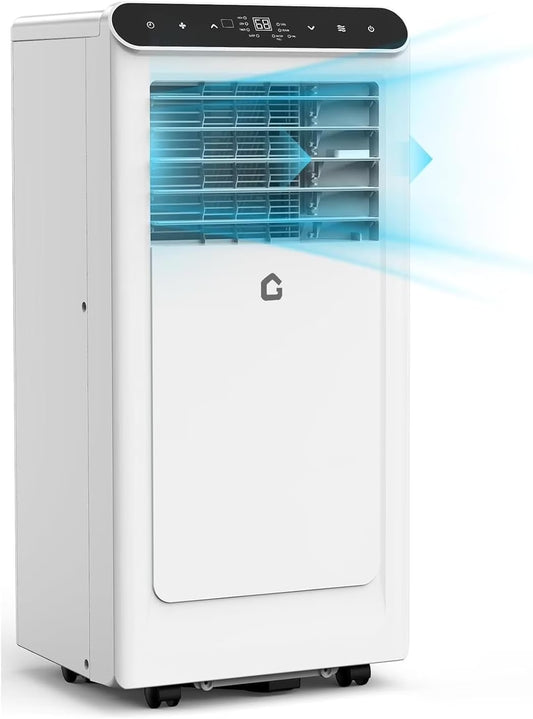 8,000 BTU Portable Air Conditioner: Cools Rooms up to 350 Sq. Ft,3-In-1 Unit with Remote Control