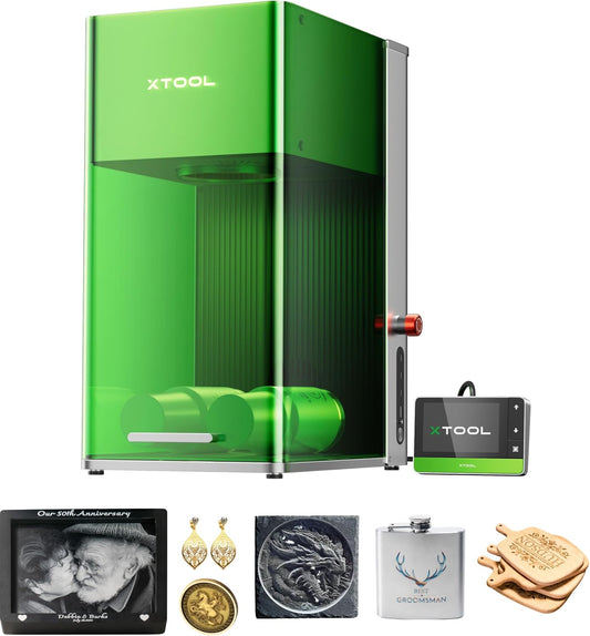 F1 Ultra 20W Fiber & Diode Dual Laser Engraver, 10000Mm/S Ultra Fast Laser Engraver and Cutter Machine for Jewelry, Metal, Wood, 16MP Smart Camera, Auto Streamline, 3D Engraving Machine