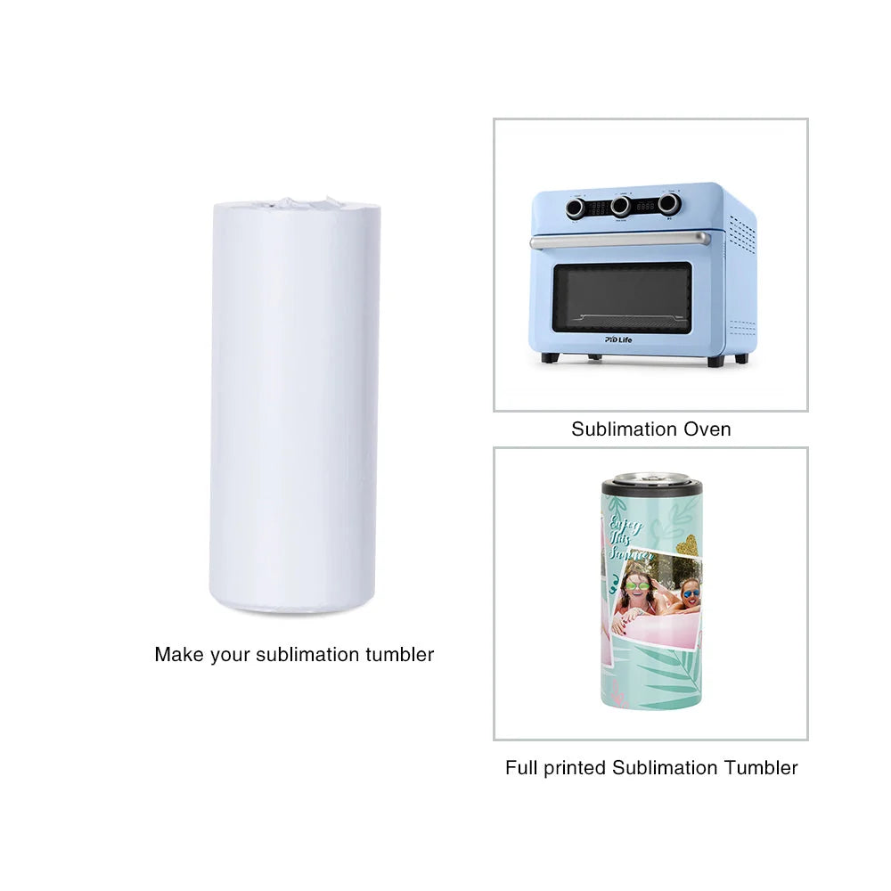 12 OZ Sublimation Slim Skinny Can Cooler Insulator Blanks 4 Pack