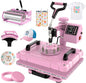Slendor 5 in 1 Heat Press Machine 12X15 Inch Sublimation Heat Press 360° Swing Away Heat Transfer Digital T-Shirt Pressing with 30OZ 20OZ Tumbler Press, Multifunction Combo for Hat Cap Plate