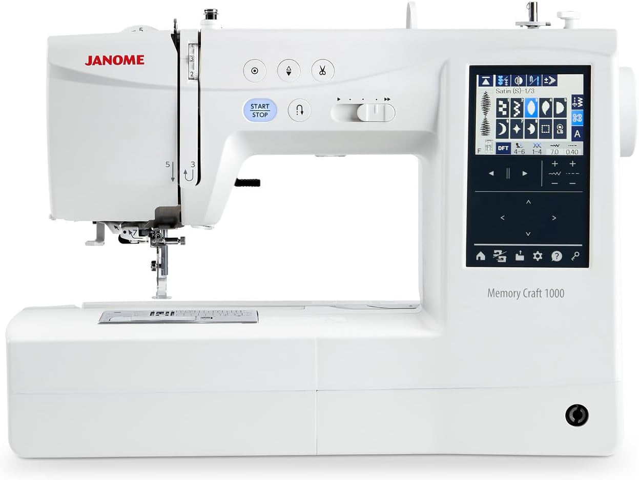 Janome Memory Craft 1000 Combination Sewing & Embroidery Machine - Max Embroidery 5.5" X 5.5"