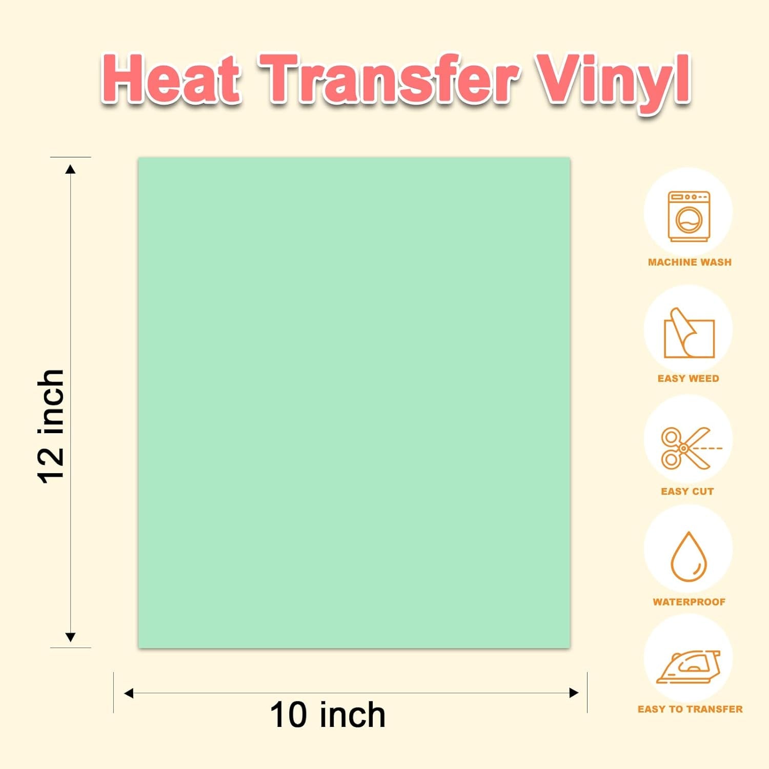 12Pcs DUEUIOE Puff Vinyl Heat Transfer 12X10Inch, Puff Vinyl Heat Transfer for Tshirts Sweatshirts Hats 3D Texture Puff Vinyl, Ideal for HTV Craft Projects, Easy to Use Puff Heat Transfer Vinyl