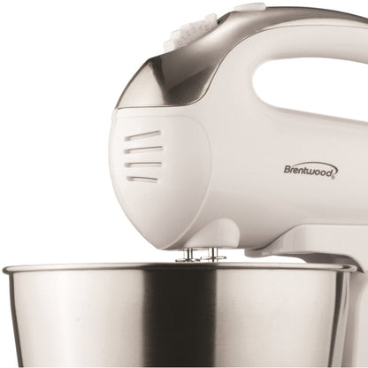 Brentwood SM-1152 200W Stainless Steel 5-Speed Stand Mixer with Bowl