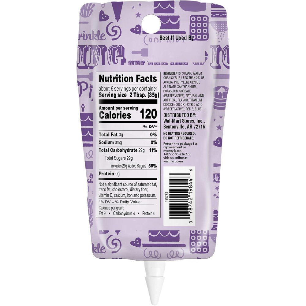 Cookie Icing in a Ready to Use Pouch, Purple, 7 Ounce