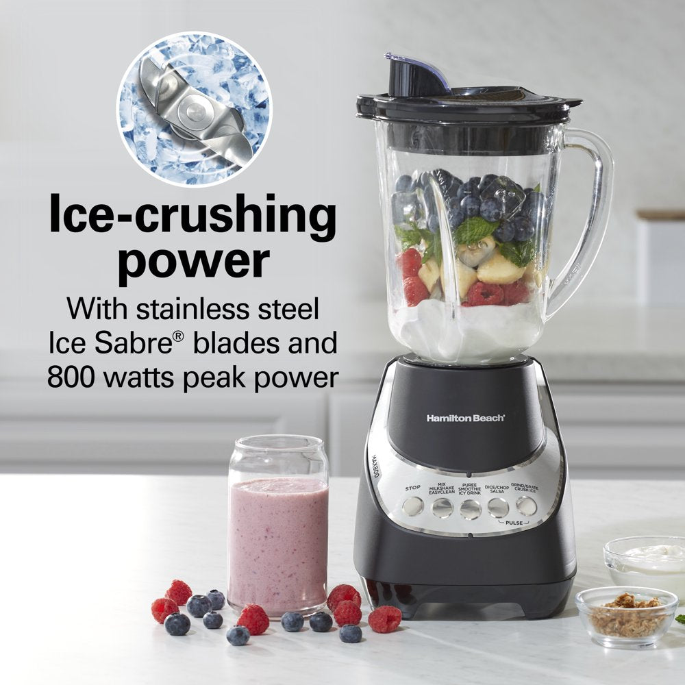 Wave Action Quiet Blender, 48 Oz. Glass Jar, 12 Blending Functions, Black, New, 53530F